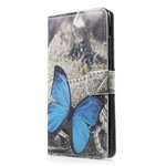Housse Samsung Galaxy A6 Papillon Bleu
