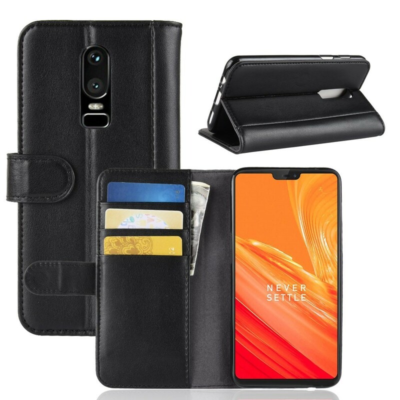 Housse OnePlus 6 Cuir Véritable