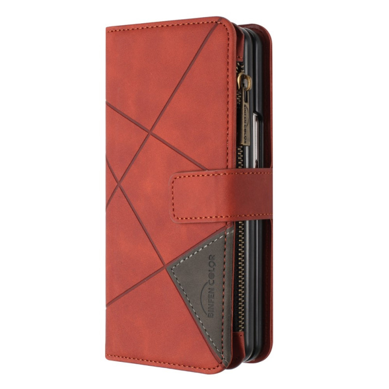 Housse Samsung Galaxy Z Fold 6 Portefeuille Géométrie BINFEN COLOR