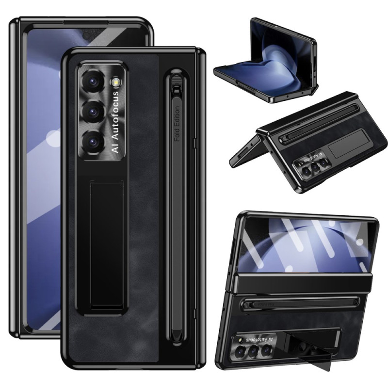 Étui Samsung Galaxy Z Fold 6 Support, Stylet et Film en Verre Trempé Style Vintage