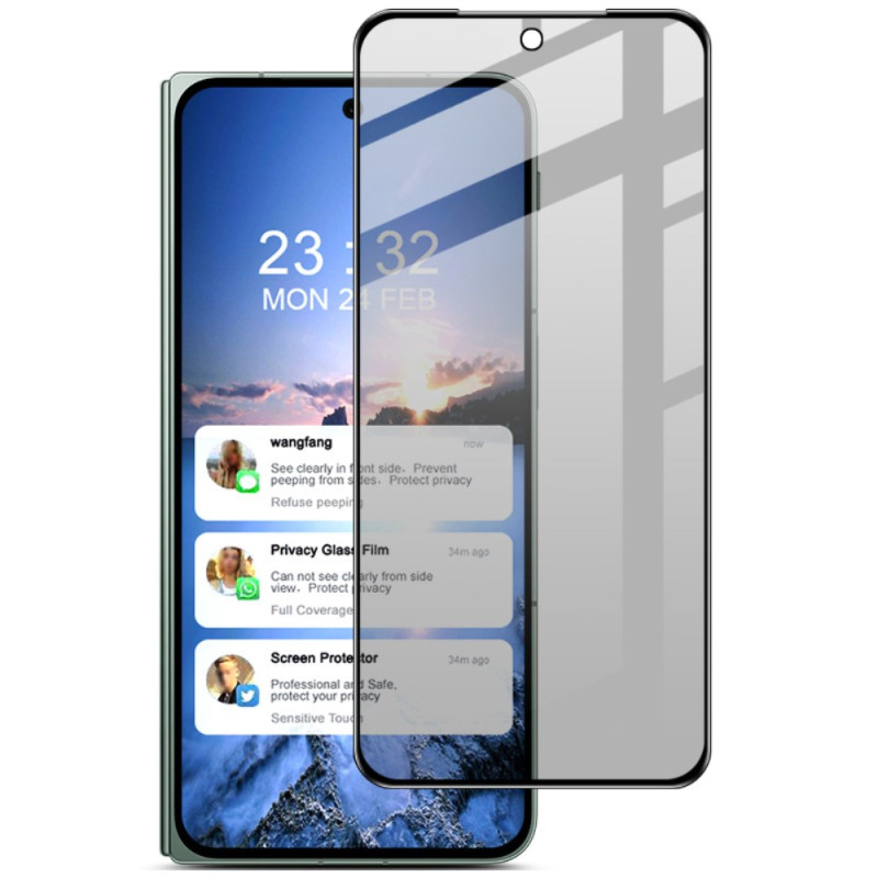 Protection en Verre Trempé Anti-Espion pour Écran Avant Oppo Find N3 / OnePlus Open IMAK
