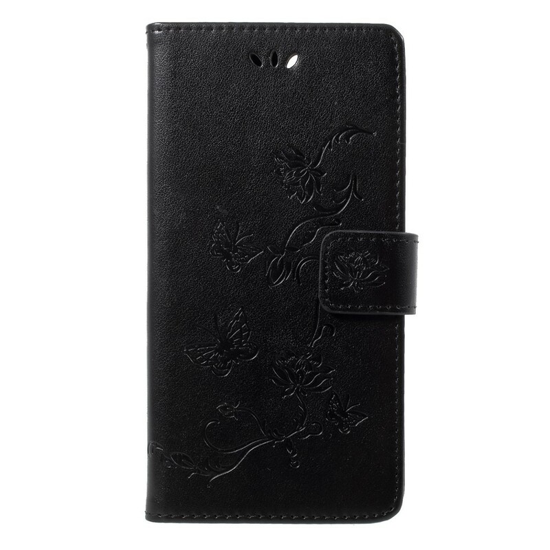 Housse Honor 9 Lite Papillons Et Fleurs À Lanière Housse Honor 9 Lite Papillons Et Fleurs À Lanière