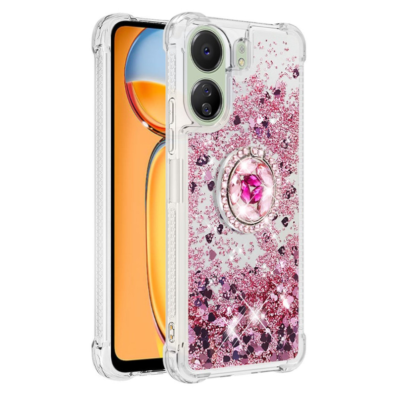 Coque Xiaomi Redmi 13C 4G/5G/Poco C65 Anneau-Support Paillettes