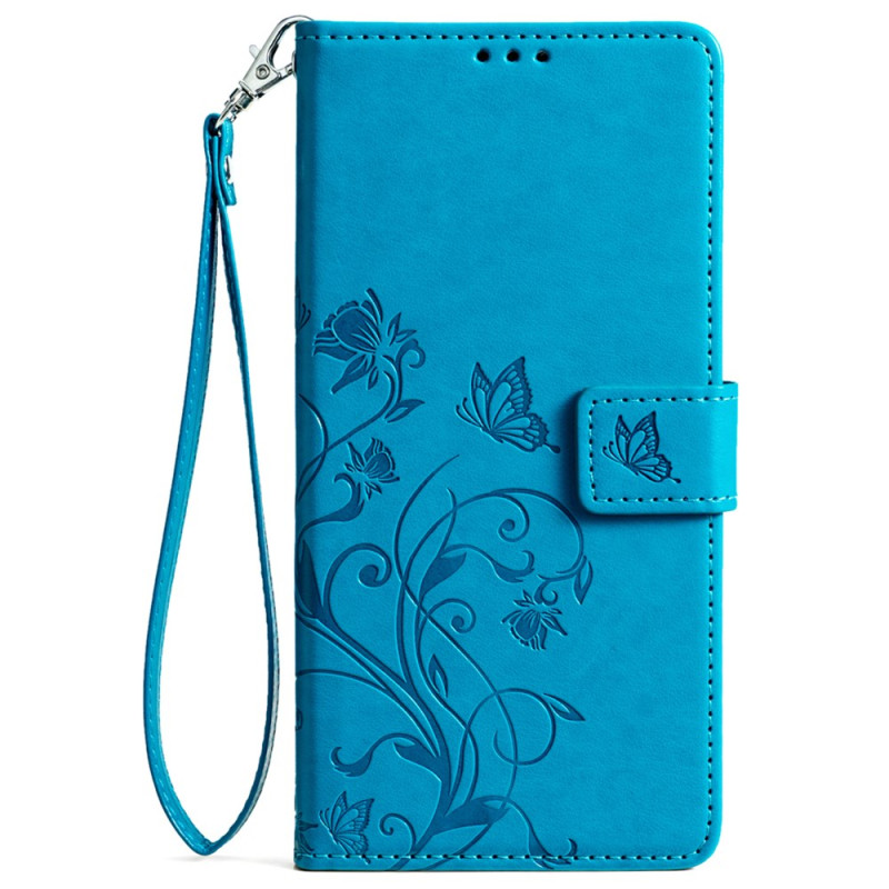 Housse Honor 90 Pro Fleurs et Papillons à Lanière