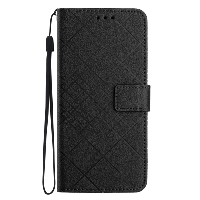 Housse Realme 12 Plus 5G Texture Litchi Design Losanges