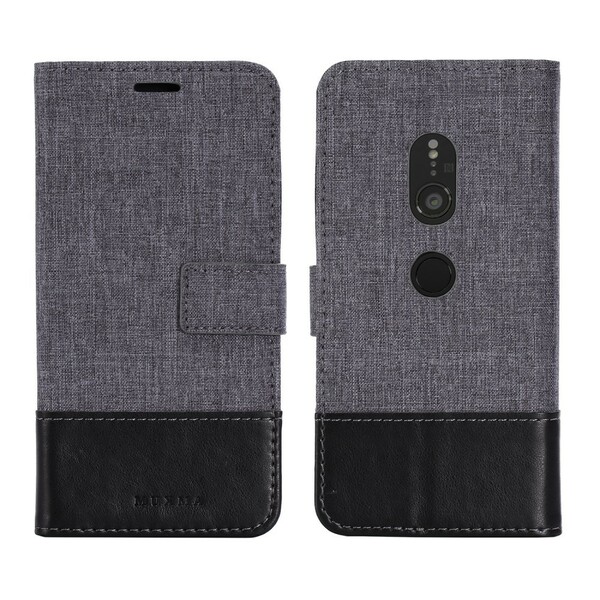 Housse Sony Xperia XZ2 Muxma Tissu et Effet Cuir