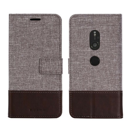 Housse Sony Xperia XZ2 Muxma Tissu et Effet Cuir