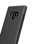 Coque Samsung Galaxy Note 9 Effet Cuir Litchi Double Line