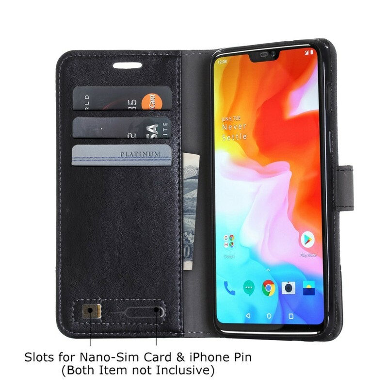 Housse OnePlus 6 Muxma Tissu et Effet Cuir