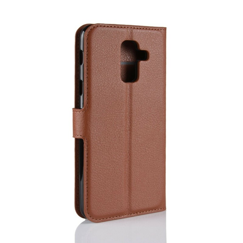 Housse Samsung Galaxy A6 Plus Simili Cuir Litchi Housse Samsung Galaxy A6 Plus Simili Cuir Litchi