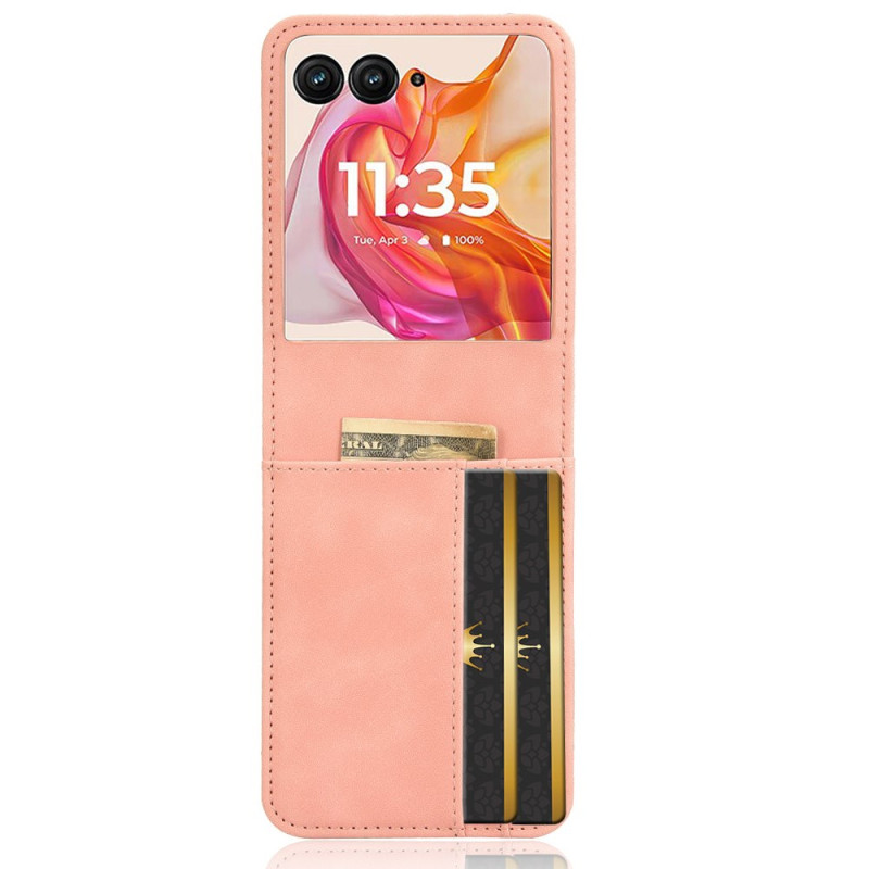 Coque Motorola Razr 50 Ultra / Razr Plus 2024 Effet Cuir Porte-Carte