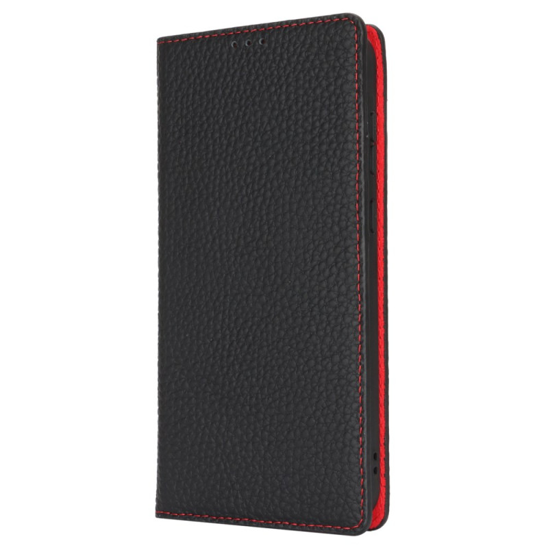 Flip Cover Samsung Galaxy S24 FE Cuir Texture Litchi