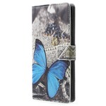 Housse Samsung Galaxy Note 9 Papillon Bleu