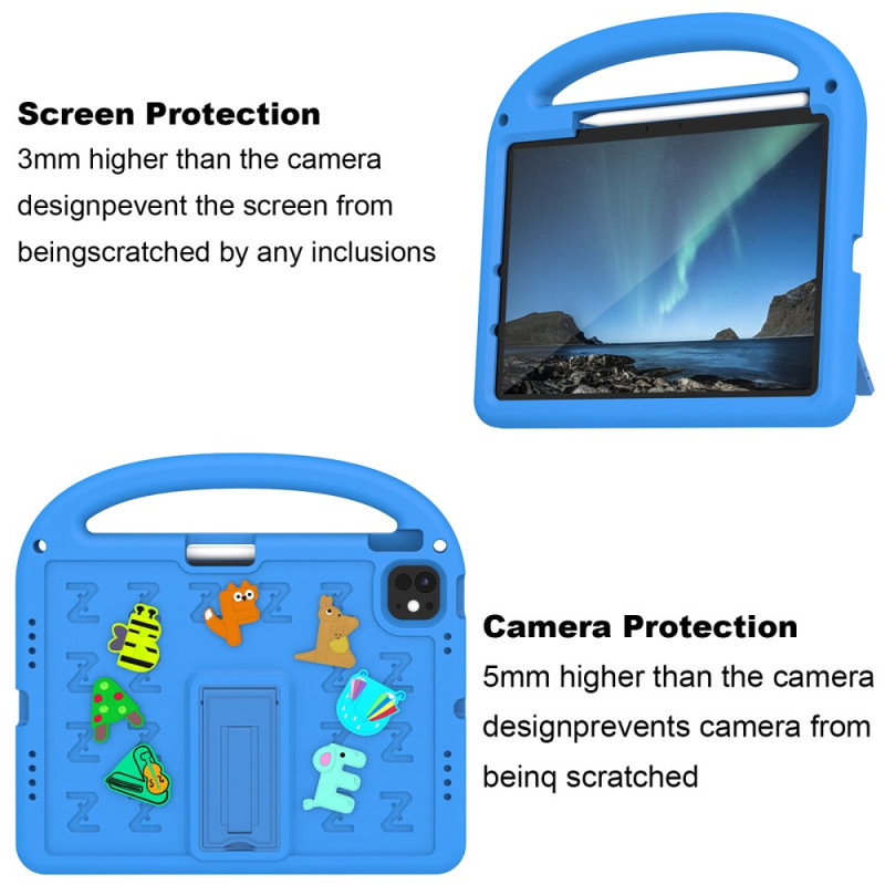 Coque Protecteur Pour IPad Air 11" M3/M2 2024-2025 - Porte-stylo Intégré, Fermeture Magnétique, Veille Auto - Noir