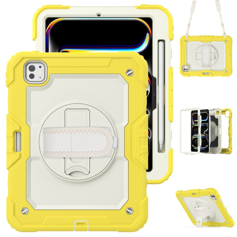 Coque iPad Pro 11 (2024) Protection Robuste Sangle Manuelle et Support