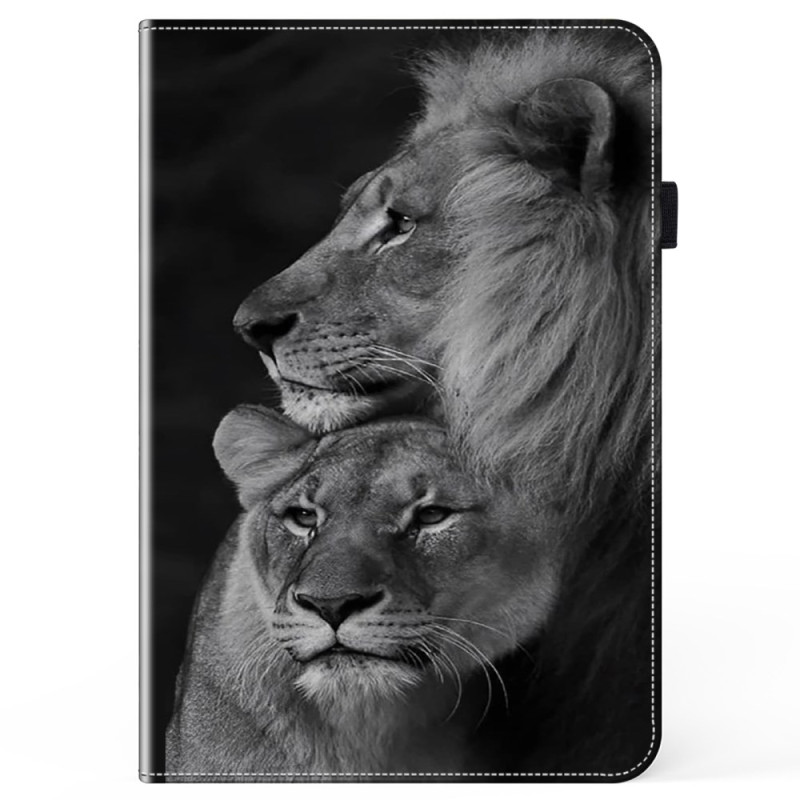 Étui iPad Air 11 (2025) (2024)/Air (2022) (2020) Couple de Lions