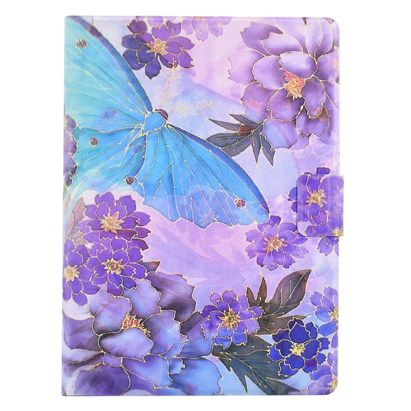 Étui iPad Air 11 (2025) (2024)/Air (2022) (2020)/ Pro 11 Pivoines et Papillons