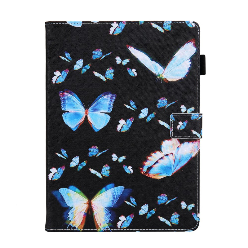 Étui iPad Air 11 (2025) (2024)/Air (2022) (2020)/ Pro 11 Petits Papillons Bleus