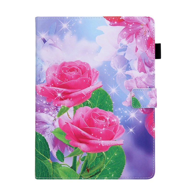Étui iPad Air 11 (2025) (2024)/Air (2022) (2020)/ Pro 11 Fleurs Rouges
