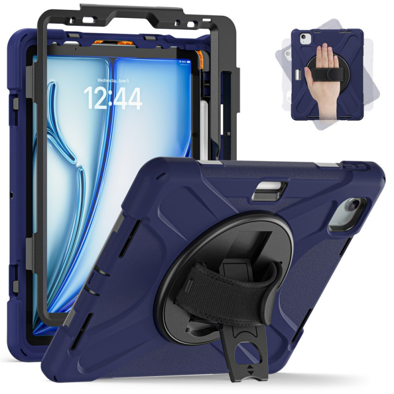 Coque iPad Air 11 (2025) (2024) Polyvalente avec Sangle Rotative et Support