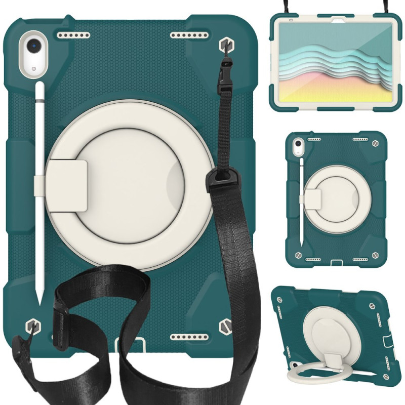 Coque iPad Air 11 (2025) (2024) Polyvalente Porte-Stylet et Bandoulière