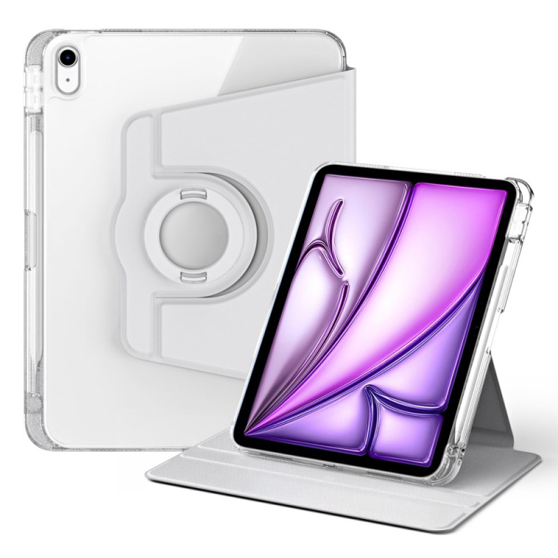Étui iPad Air 11 (2025) (2024) Support Rotatif et Dos Transparent Détachable
