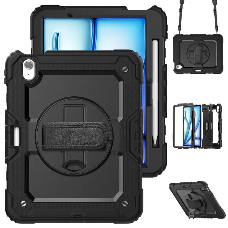 Coque iPad Air 11 (2025) (2024) Ultra Robuste avec Support Rotatif et Protection Écran