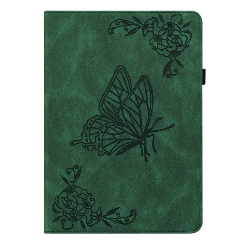 Étui iPad Air 11 (2025) (2024) Effet Daim Papillons et Fleurs
