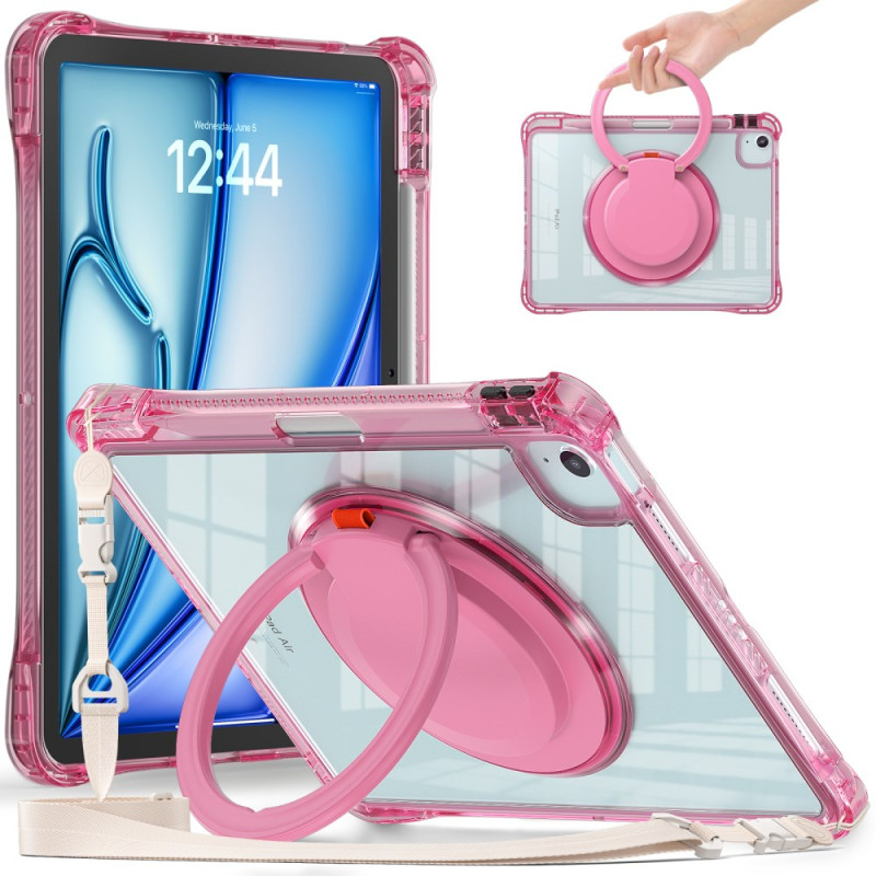 Coque iPad Air 11 (2025) (2024)/Air (2022) (2020)/ Pro 11 Transparente Bandoulière et Support