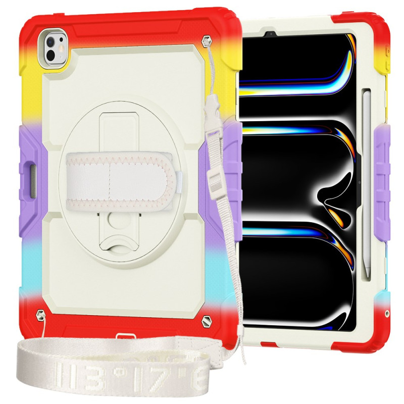 Coque iPad Pro 13 (2024) Sangle à Main, Support et Protecteur Écran