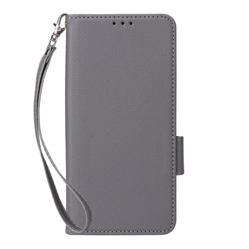 Housse Motorola Edge 60 Neo / 50 Neo Texture Litchi à Lanière