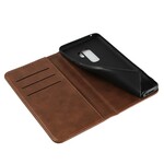 Flip Cover Samsung Galaxy S9 Plus Simili Cuir Coutures