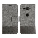 Housse Sony Xperia XZ2 Compact Muxma Tissu et Effet Cuir Housse Sony Xperia XZ2 Compact Muxma Tissu et Effet Cuir