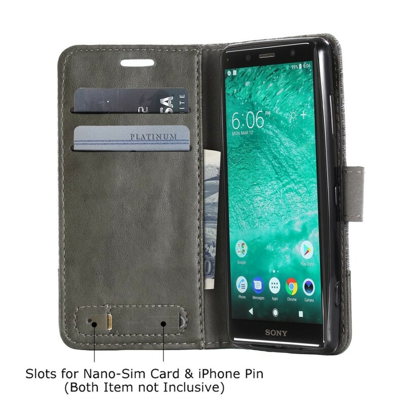 Housse Sony Xperia XZ2 Compact Muxma Tissu et Effet Cuir Housse Sony Xperia XZ2 Compact Muxma Tissu et Effet Cuir