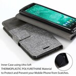Housse Sony Xperia XZ2 Compact Muxma Tissu et Effet Cuir Housse Sony Xperia XZ2 Compact Muxma Tissu et Effet Cuir