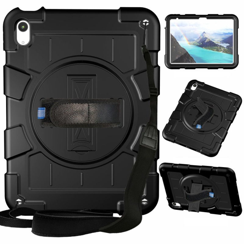 Coque iPad (2025) / 10.9 (2022) Robuste Sangle Rotative et Support