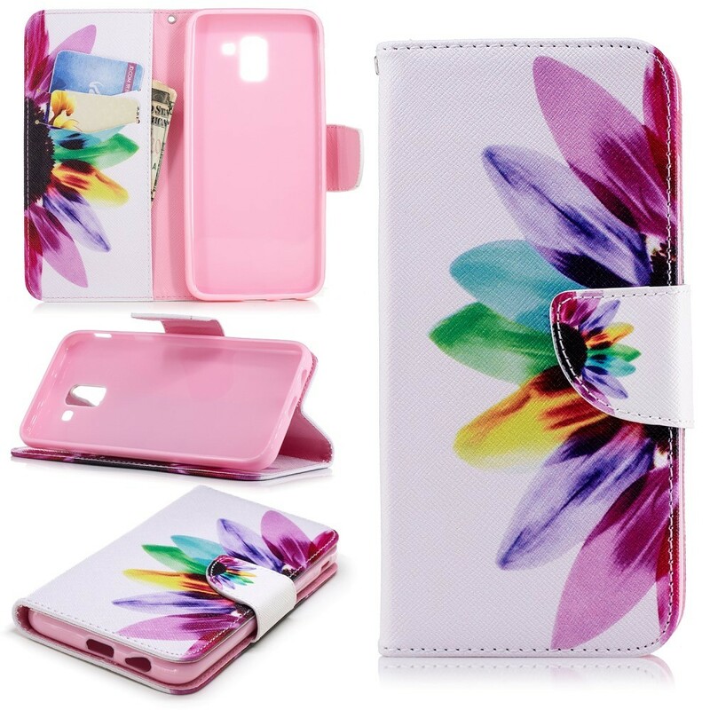 Housse Samsung Galaxy J6 Fleur Aquarelle - Ma Coque