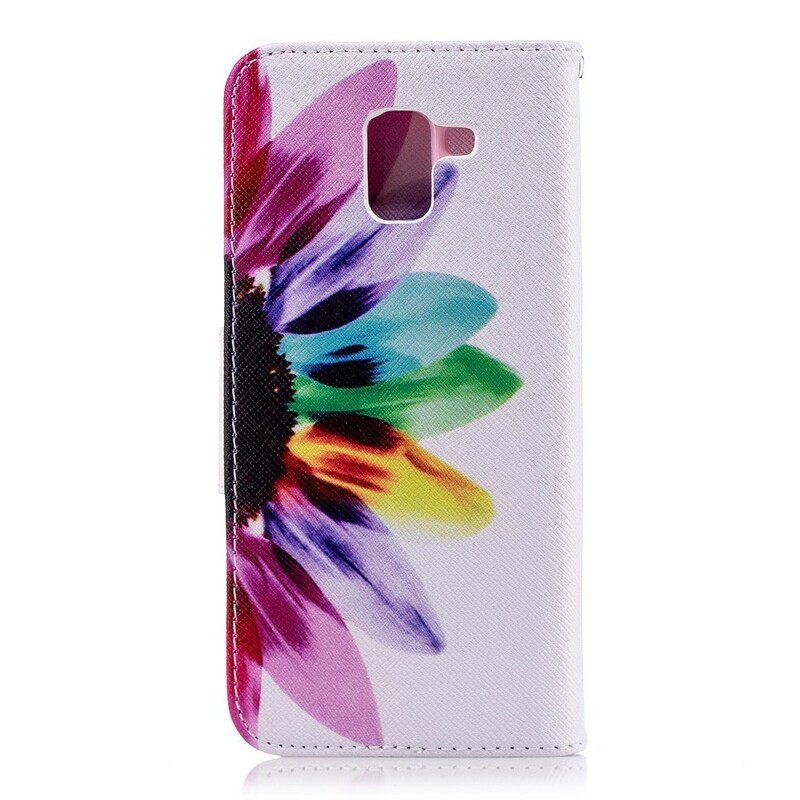Housse Samsung Galaxy J6 Fleur Aquarelle