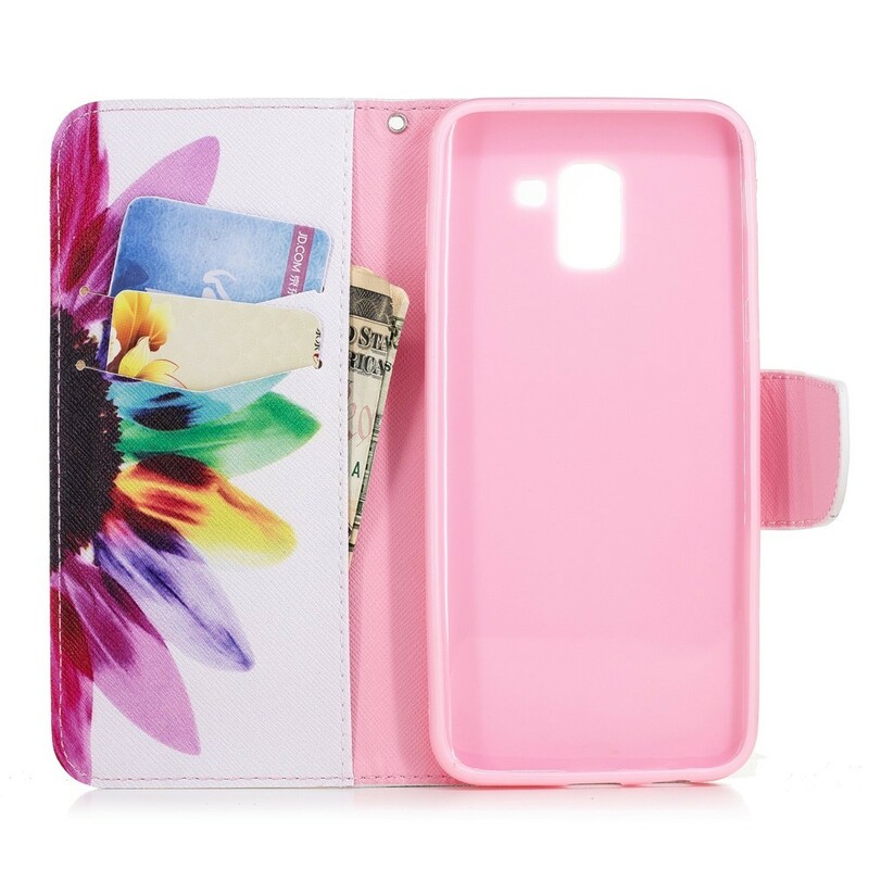 Housse Samsung Galaxy J6 Fleur Aquarelle Housse Samsung Galaxy J6 Fleur Aquarelle
