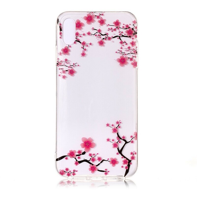 Coque iPhone Xs Fleurs de Prunier