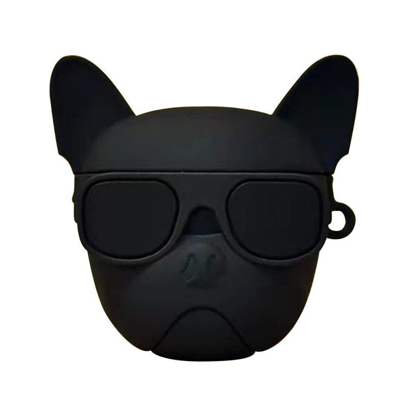 Coque AirPods 3 Tête de chien noir