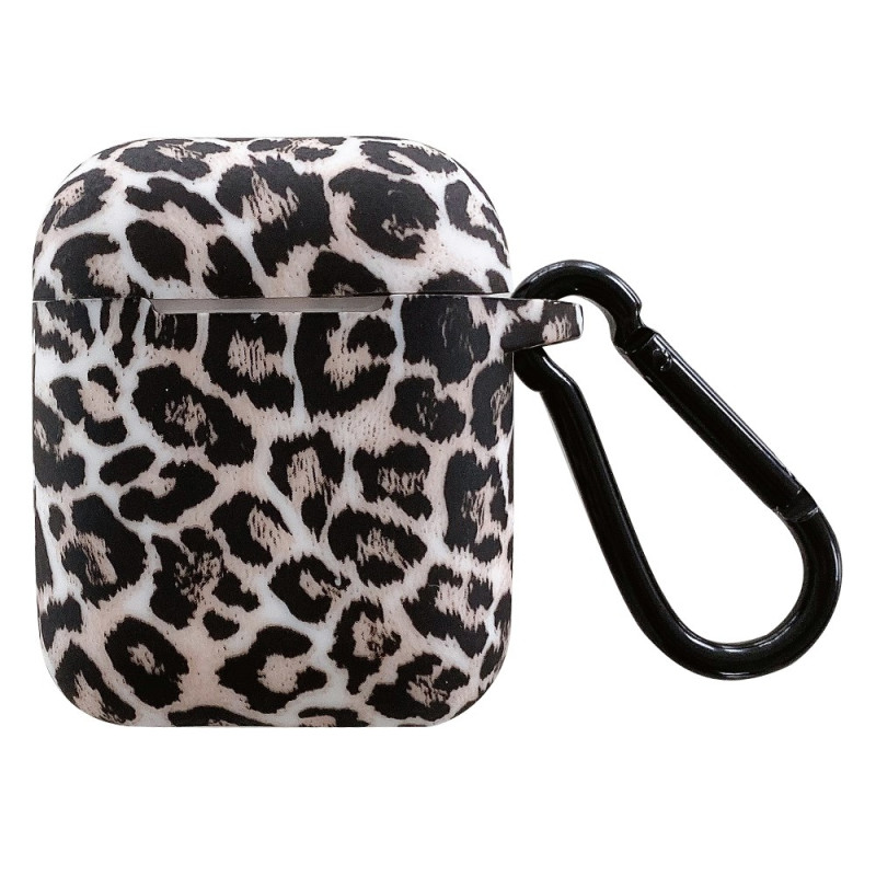 Coque AirPods 2 / 1 Style Léopard avec Boucle