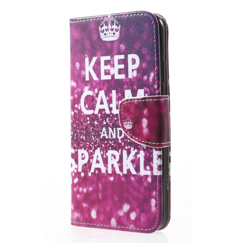 Housse iPhone XR Keep Calm and Sparkle