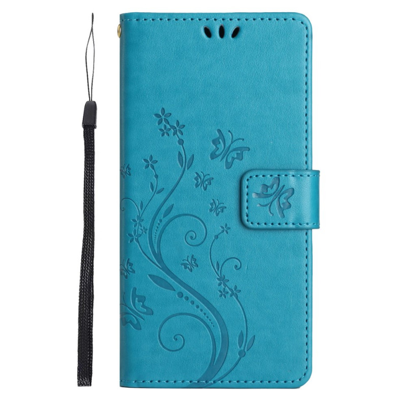 Housse Honor 200 Smart Papillons et Fleurs à Lanière