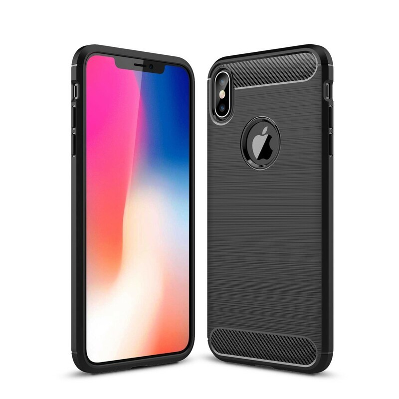 Coque iPhone XS Max Fibre Carbone Brossée