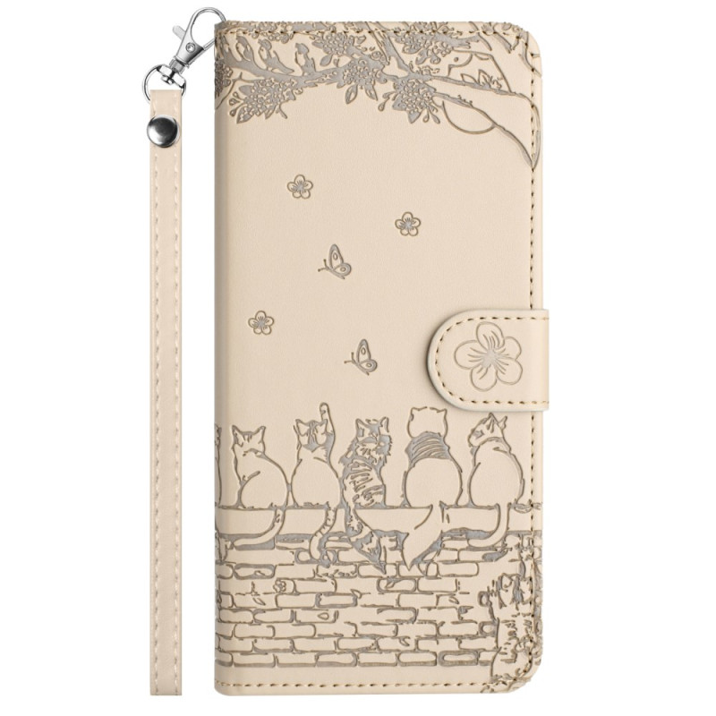 Housse Xiaomi Redmi 14C / Poco C75 Chats avec Lanière