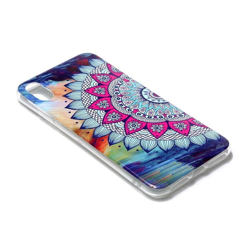 Coque iPhone XS Max Mandala Coloré Fluorescente