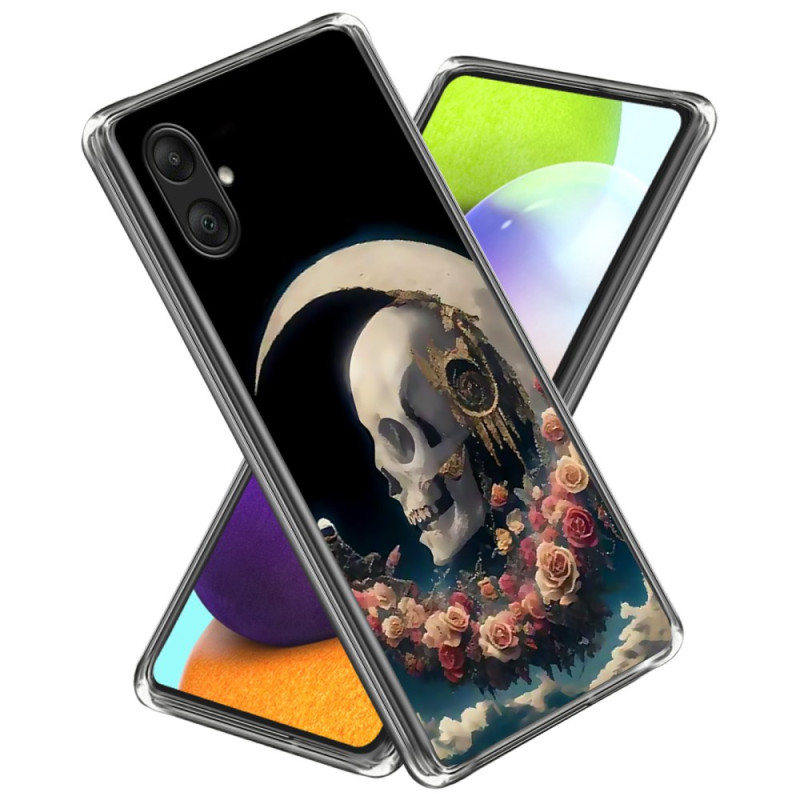 Coque Samsung Galaxy A06 Crâne Fleuri
