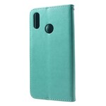 Housse Huawei P Smart Plus Papillons Et Fleurs À Lanière