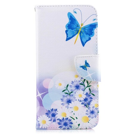 Housse Huawei P Smart Plus Papillons et Fleurs Peints